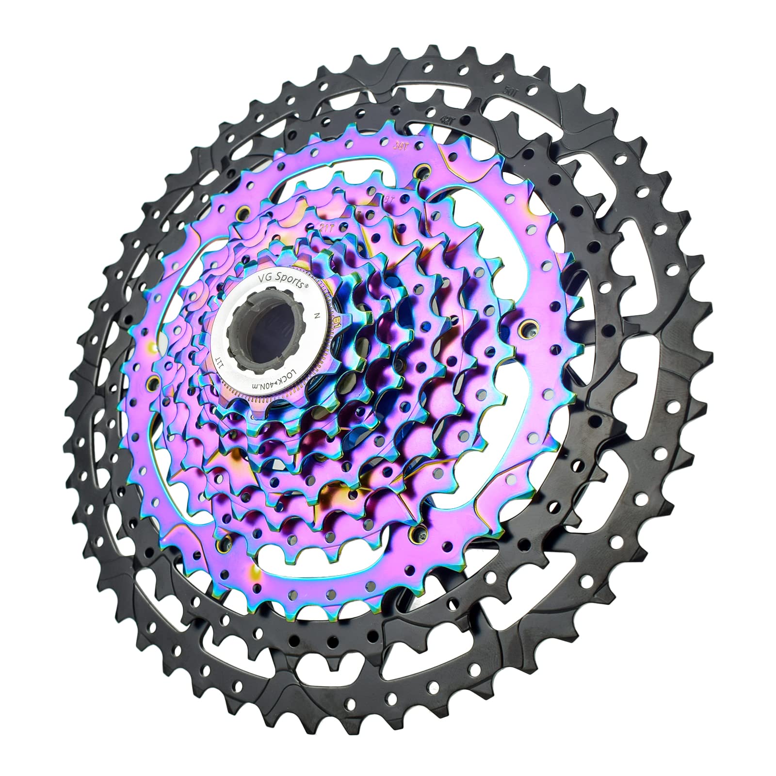 VG SPORTS 8/9/10/11/12 Speed Ultra-Light Bike Cassette for Mountain Bike 11-40T/11-42T/11-46T/11-50T/11-52T MTB Cassette Lightweight Aluminum Bracket Cassette