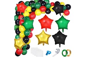 127Pcs Essential Black History Month Balloons: Decorate in Colors of Progress