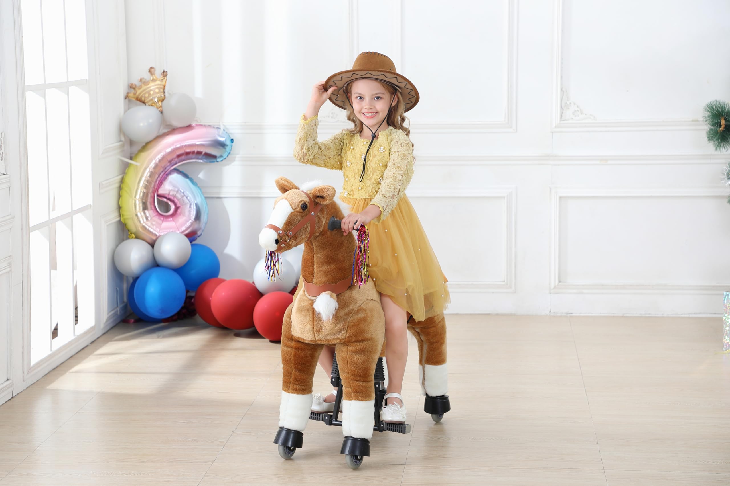 Amazon.co.jp: PONYEEHAW 乗る馬のおもちゃ 子供用 乗馬玩具 6~14歳