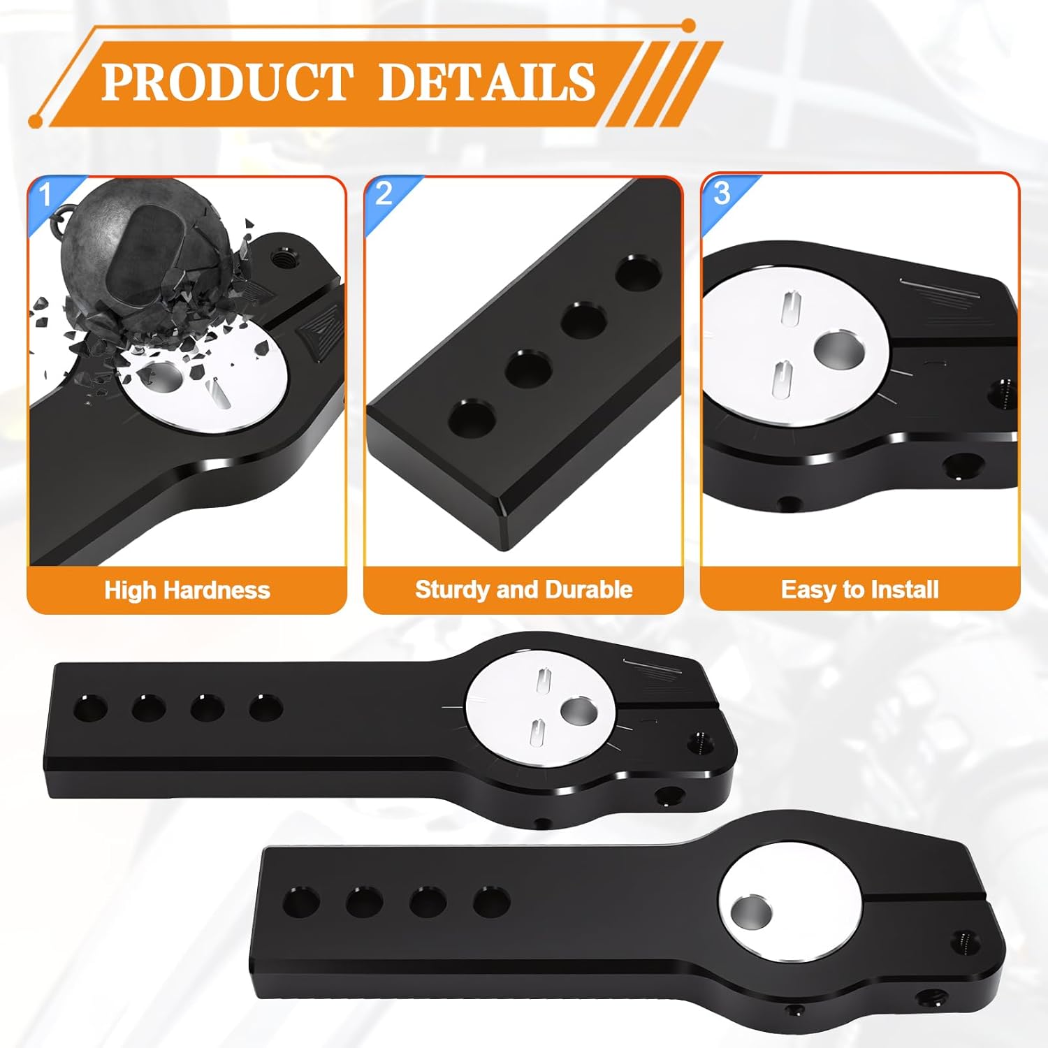 Black Rear Fork Adjuster Frame Expandable Fits for Honda MSX125 2013-2015, MSX125SF 2016-2019 Models