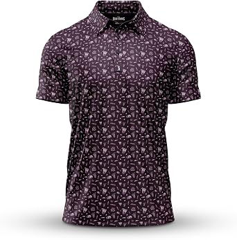 Bogey Bros Golf Polo Shirt for Men 4 Way Stretch Short Sleeve, UPF 50, Moisture Wicking Athletic Fit