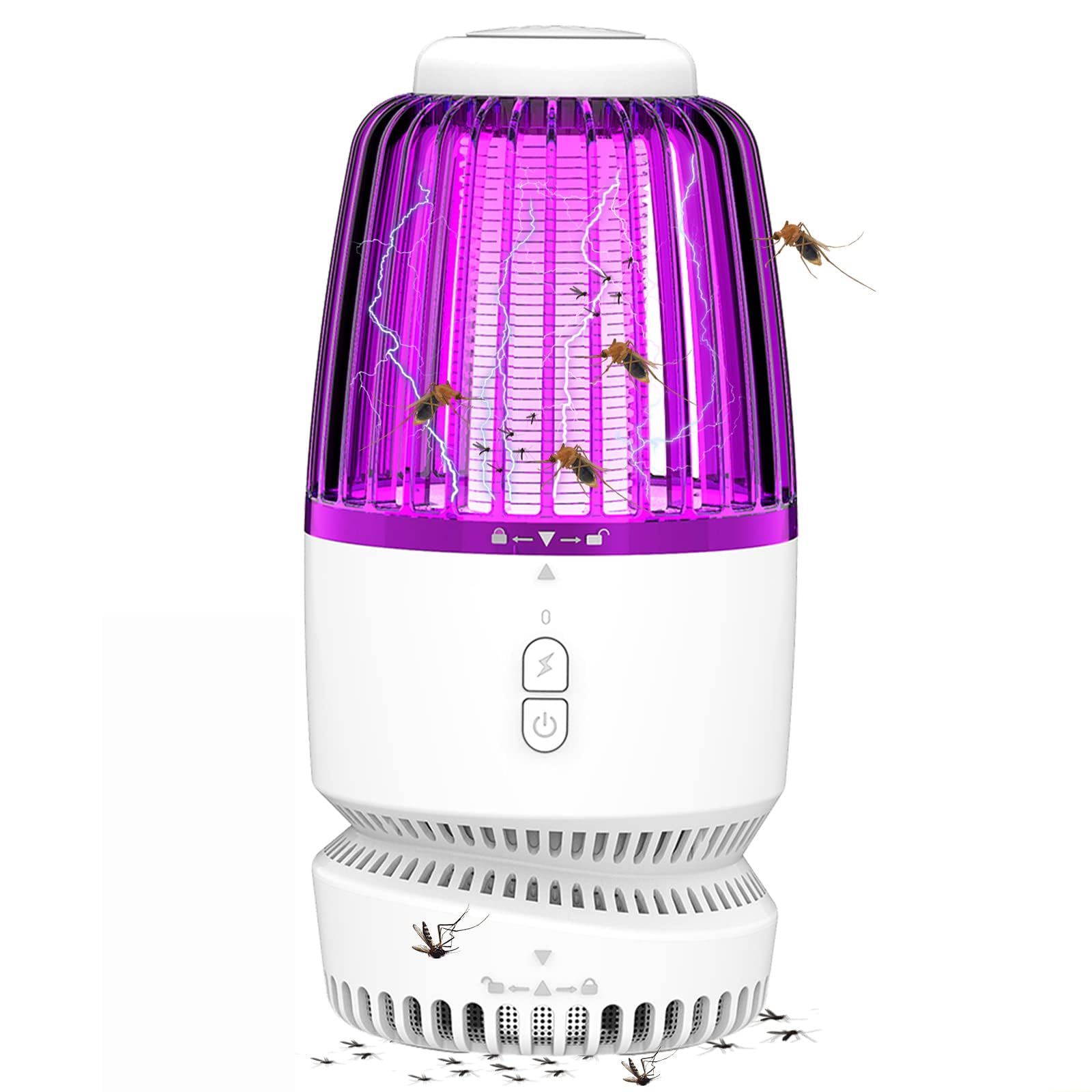 SYOSI Bug Zapper Indoor, Electric Mosquito and Fly Zappers with USB Cable, Powerful Bug Zapper Light Hangable Mosquito Lamp for Home, Indoor, Outdoor, Patio