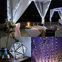 Vista 3 de Tira de luces de cobre, de pilas, mini luces para habitación, Navidad, Fiestas, Boda, centro de mesa, decoración