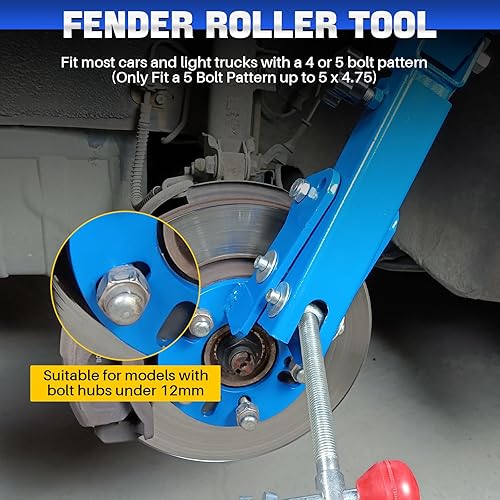 Vista 6 de DASBET Herramienta Rodillo de Guardabarros Herramienta de Reforma y Extensión, Rodillo de Arco de Rueda de Auto de Servicio Pesado Herramienta