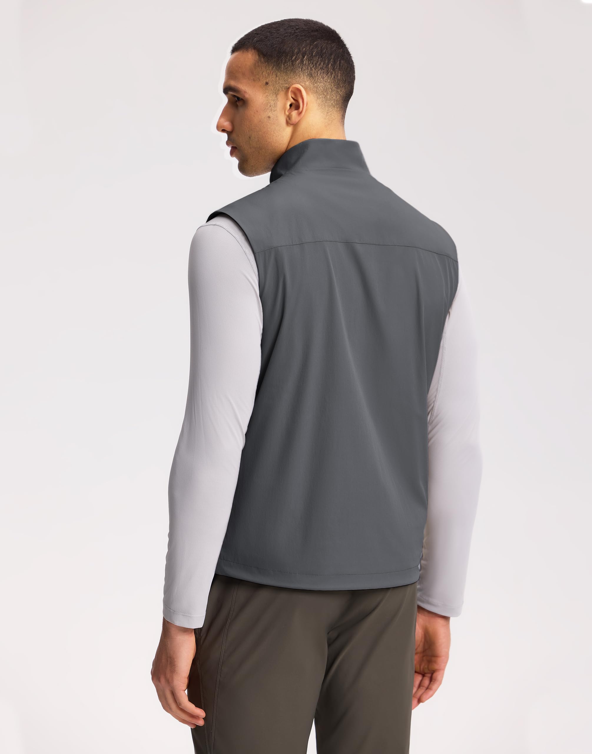 Pioneer Camp Gilet d'extérieur pour homme - Gilet fonctionnel respirant et coupe-vent avec inserts en maille, séchage rapide, extensible dans les 4 directions, fermeture éclair et poches multiples