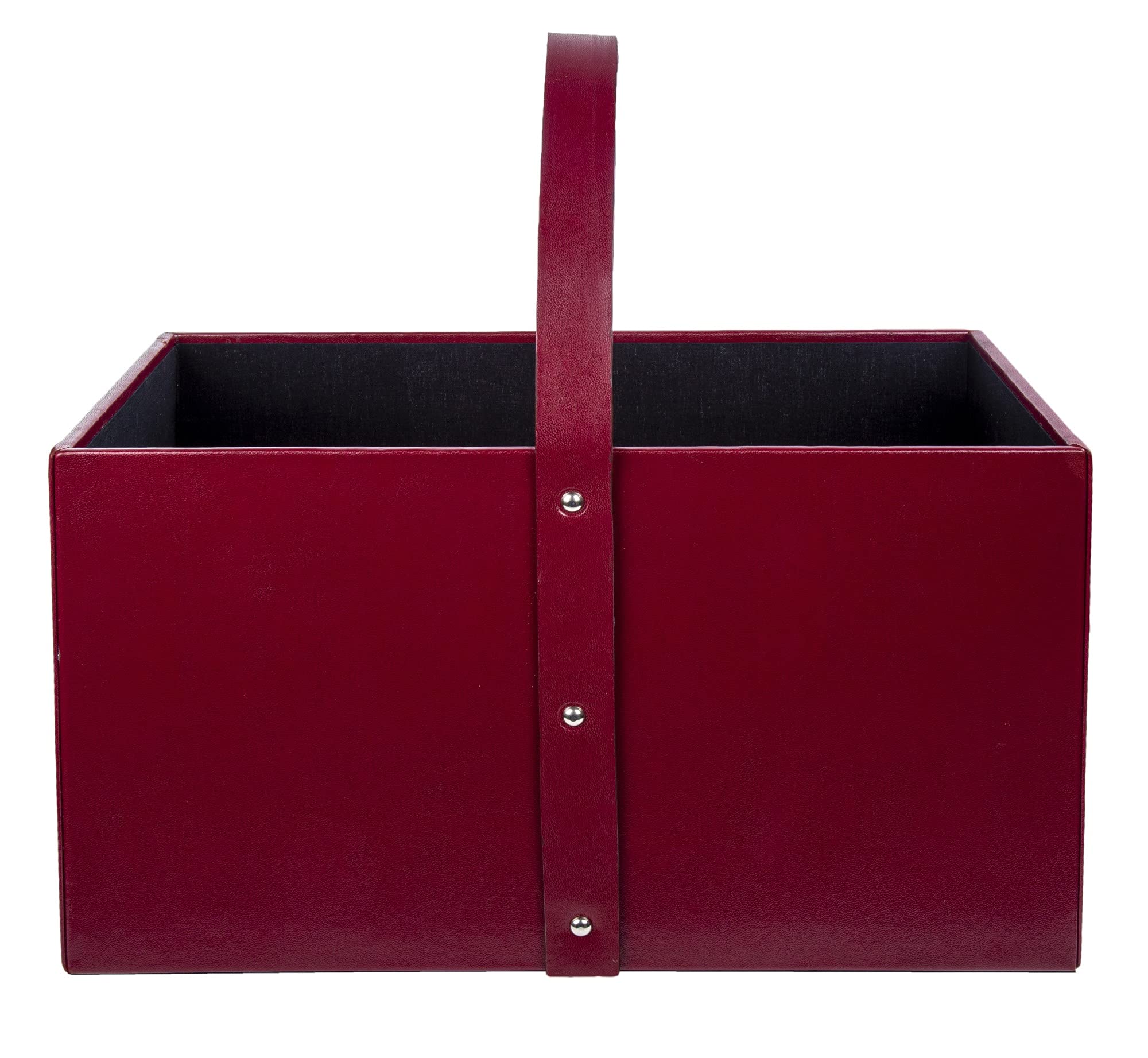 thylable Premium Vegan leather Magazine Holder /Storage Box For Office, Personal Use - Brown-picture-12