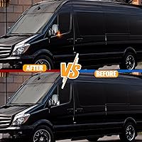 Vista 7 de Gempro Luces intermitentes LED para espejo lateral, luces intermitentes de espejo ámbar secuencial para Mercedes Benz Sprinter W906 VW Crafter