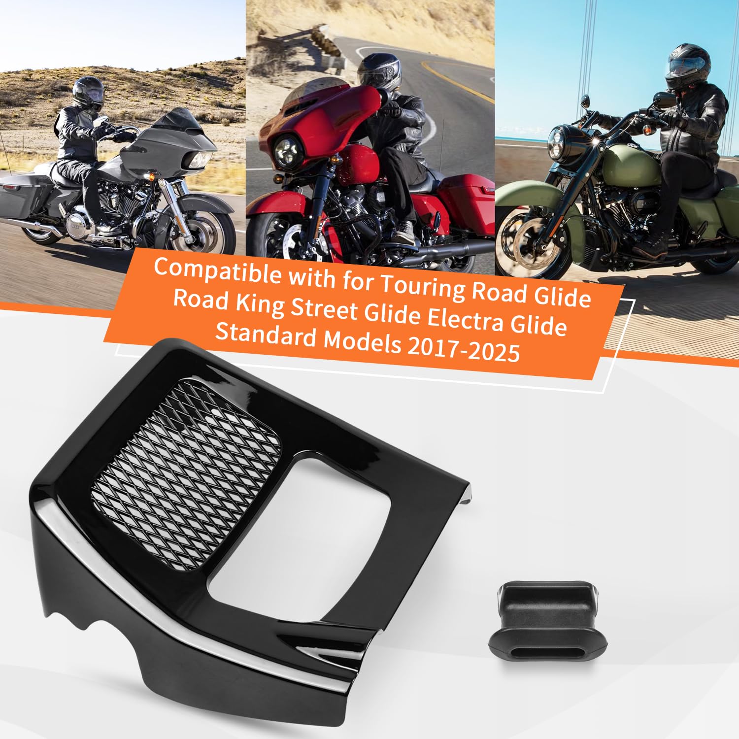 Black Chin Spoiler Scoop Fit For Harley Touring Street Road Glide