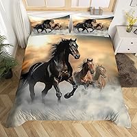 Vista 19 de Juego de funda de edredón de pavo real, tamaño Queen, color verde, lindo diseño de animales, estampado de plumas de pavo real, juego de funda