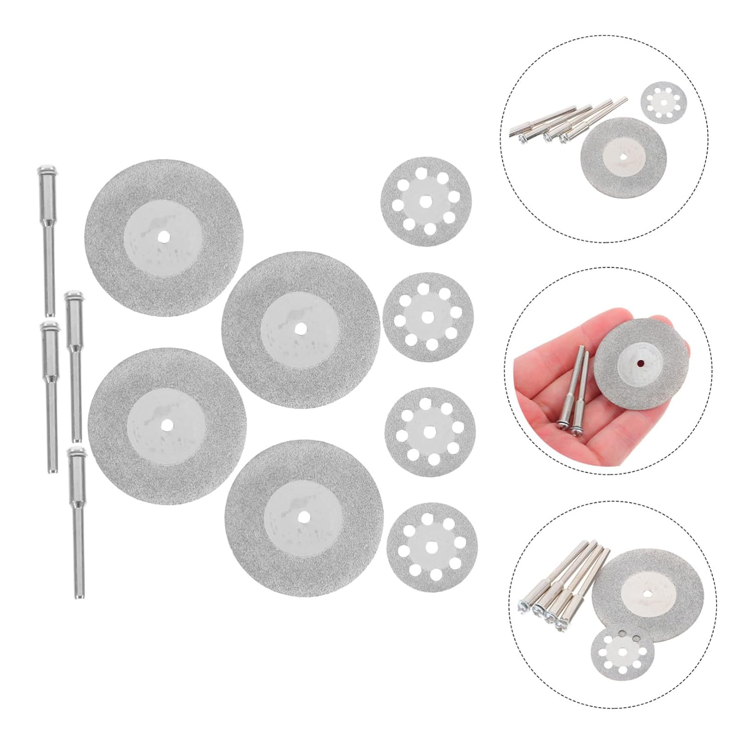 24pcs Diamond Cutting Discs with Mandrels, 40mm Small Rotary Cutting Wheels for Angle Grinder, Precision Tile, Metal, Wood Carving Discs Suitable for Rotary Tools and Power Tools