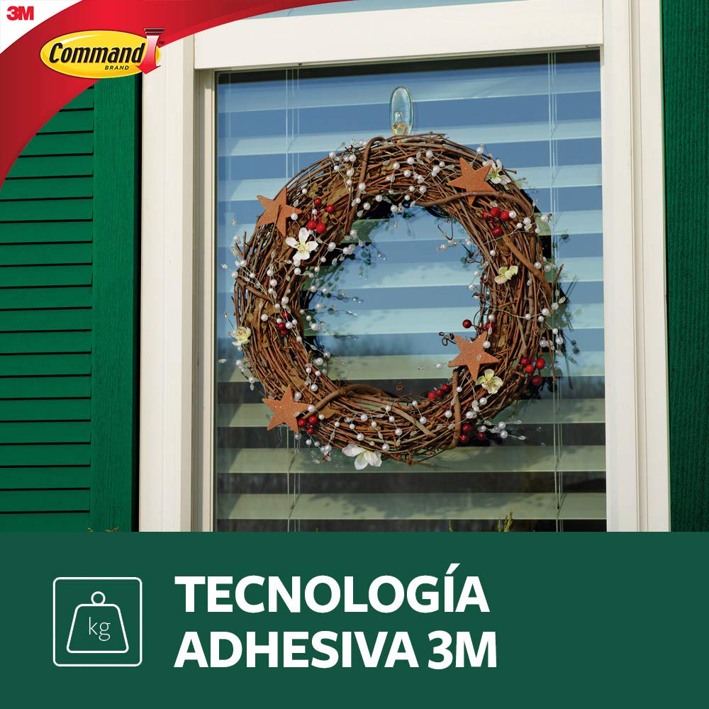 Command 17091CLR-AW-E Window, Medium, 2-Hooks (17091CLR-AWES), Clear-Outdoor
