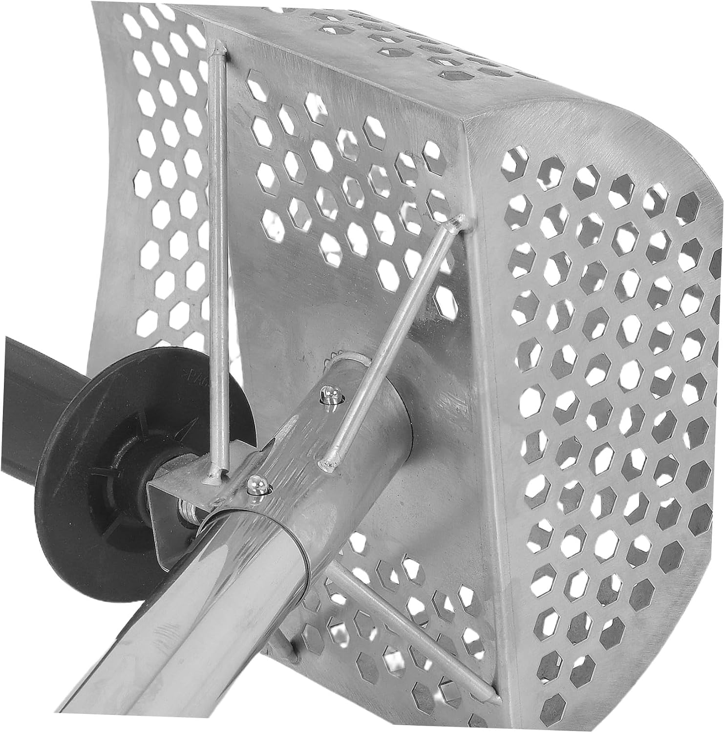 INOOMP Stainless Steel Metal Detecting Sand Scoop with 45.5" Detachable Handle and Small Shovel for Beach Treasure Hunting and Outdoor Digging
