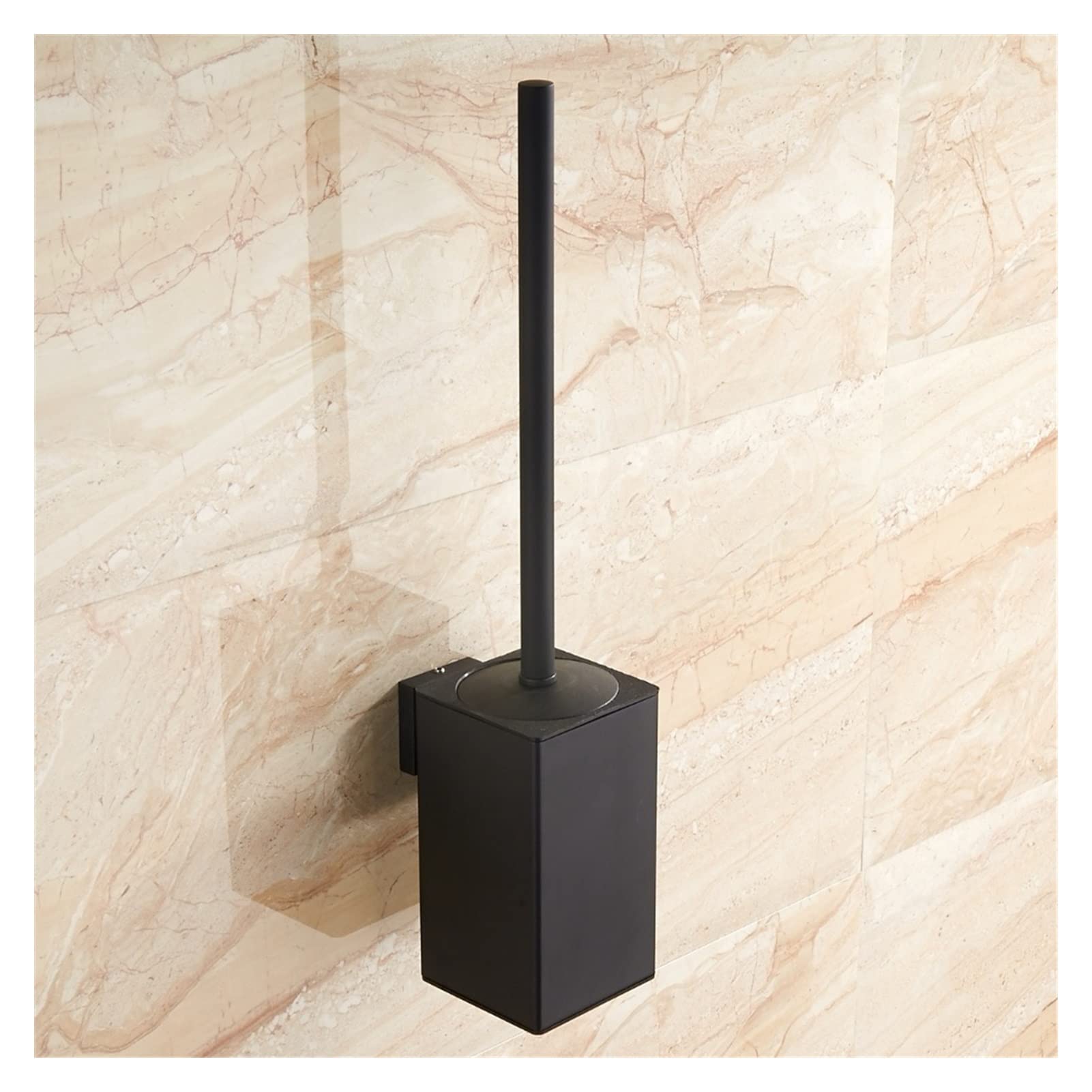 Escobillero de Acero Inoxidable 304 Negro Mate para baño. Portaescobillas de baño con escobilla. Escobillero de Pared (Negro Mate).