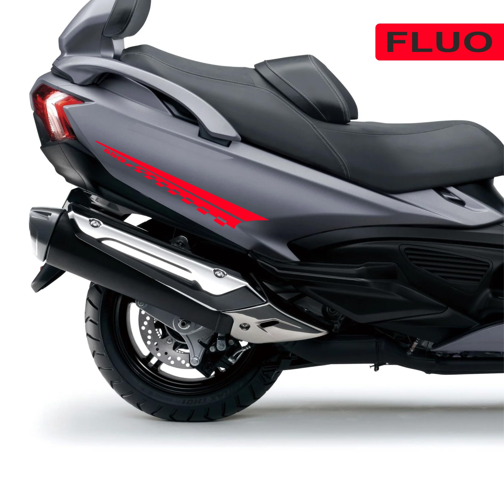 Adhesivos compatibles con Suzuki Burgman 650 (2017-2020) stickers para carenado de moto Decal Scatter Scooter M0326 (rojo fluorescente)