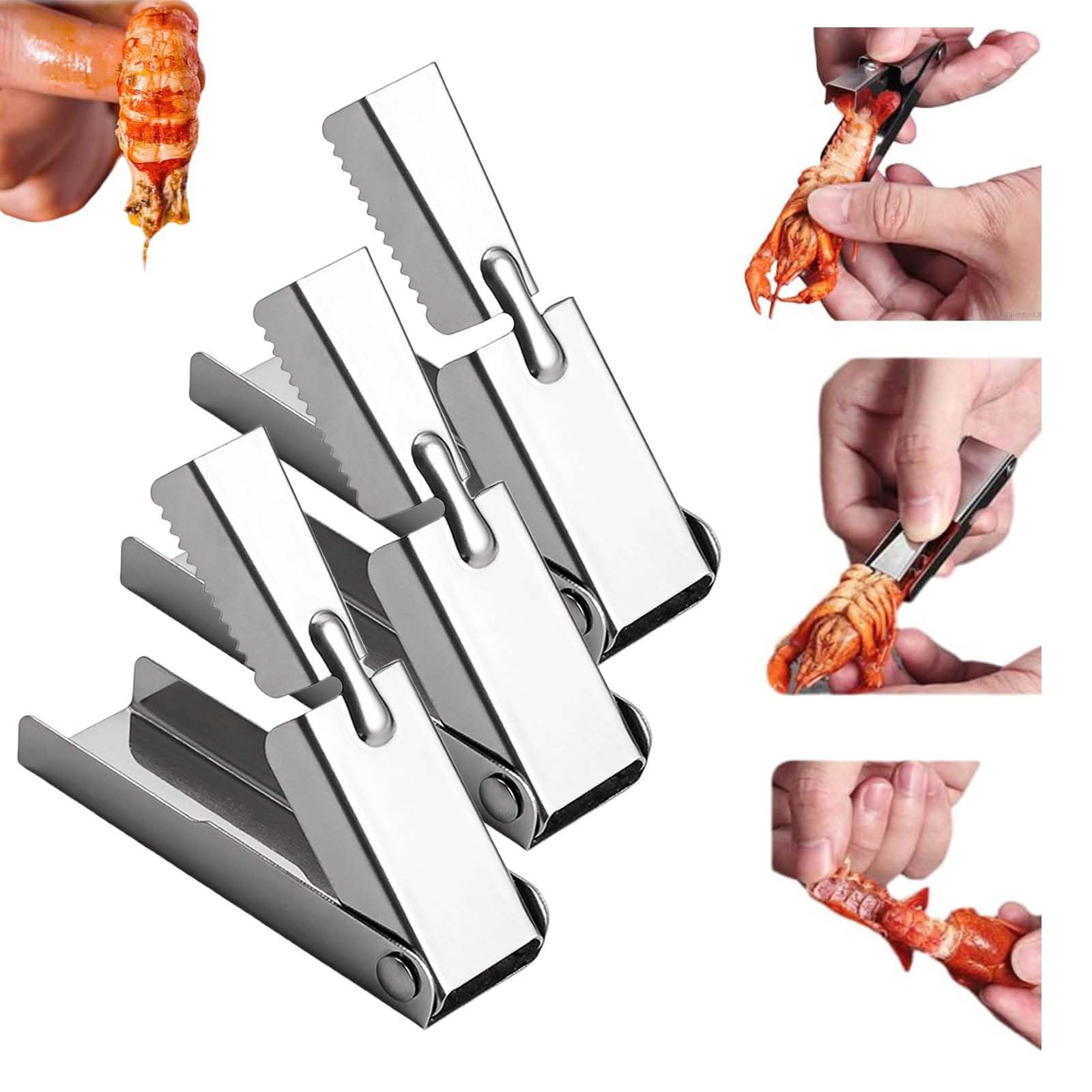 Crawfish Peeler Tool, 2025 New Stainless Steel Crawfish Sheller Tool for Peeling Shrimp Tails Crayfish Shelling Device Shrimp Peeler, Crayfish