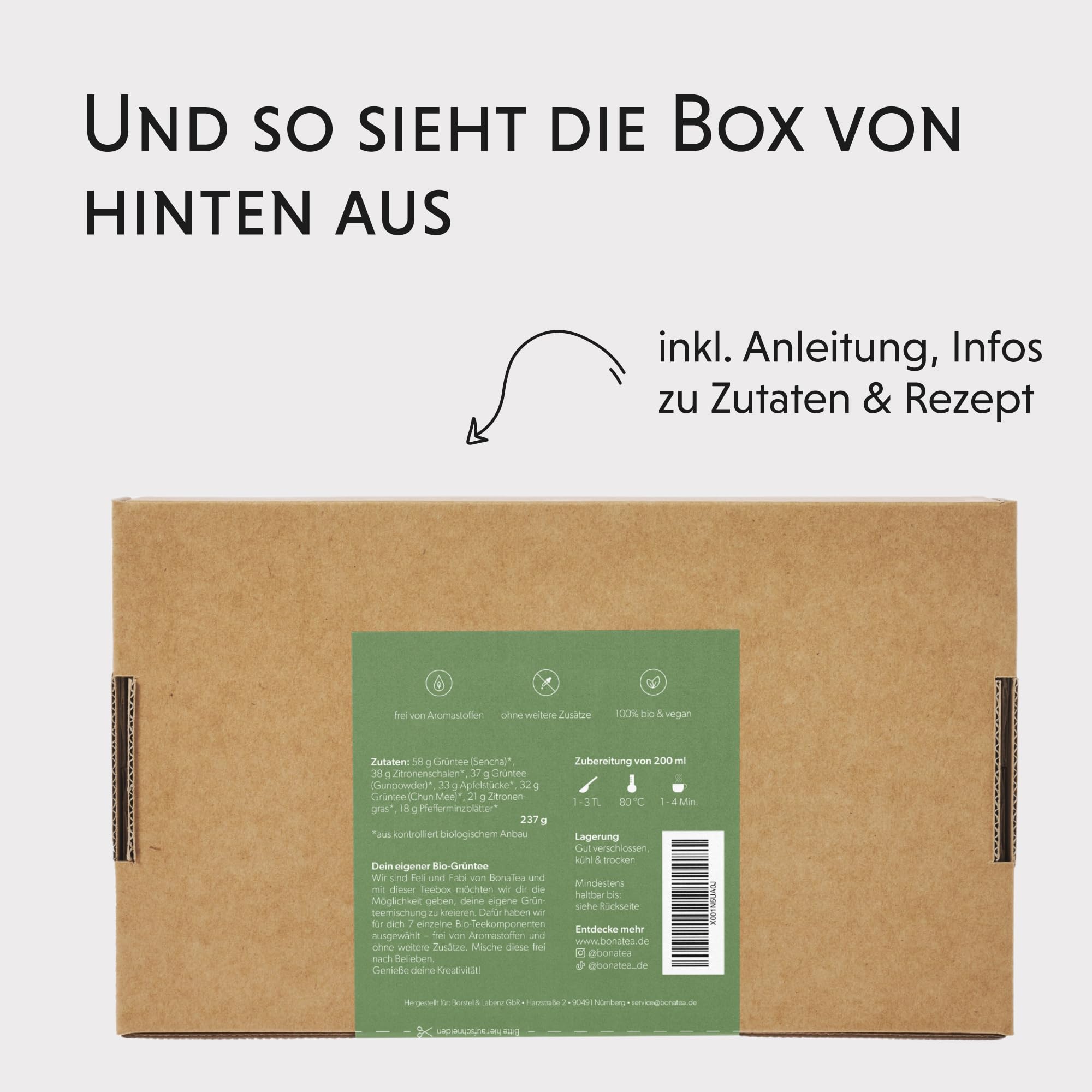 Tee Selber Mischen Set Geschenk mit Grüntee - BIO Grüner Tee Geschenkset mit 7 leckeren Tee-Sorten zum DIY Teemischung Selber Machen