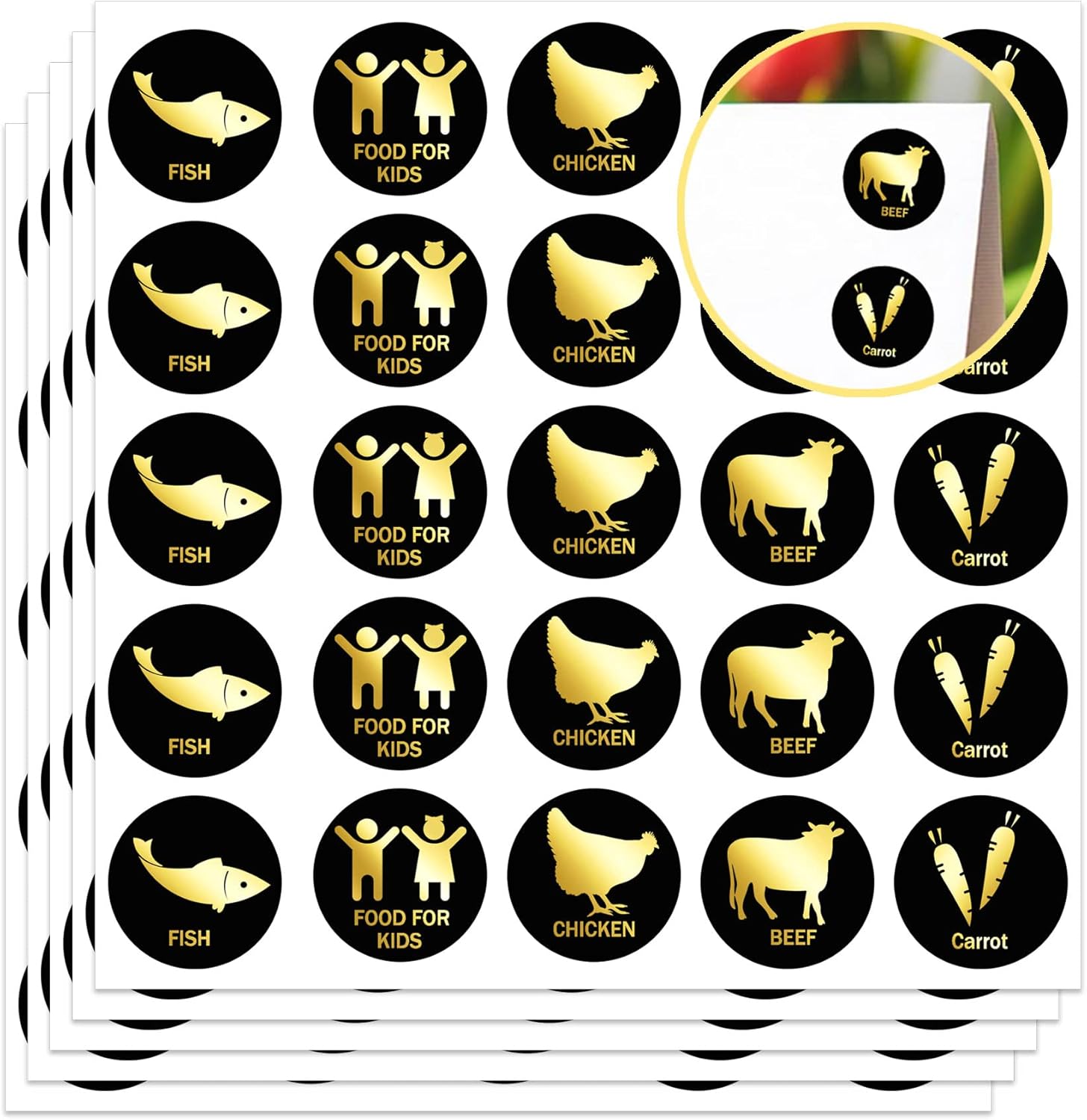 1 Inch Wedding Meal Choice Stickers Wedding Meal Indicator