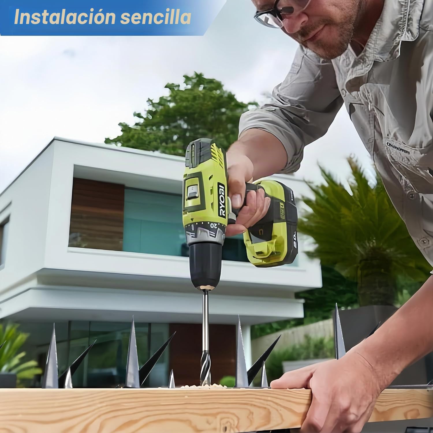 Clavos de pared de valla de puerta antirrobo, clavos de pared de valla de Seguridad y escalada Building Supplies - Pinchos de seguridad de metal (39x10 cm, 8 unidades,para proteger a los defensores