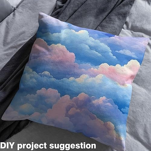 Miniatura 3 de The Yard - Tela de nubes coloridas de The Yard, tela de tapicería rosa y azul para coser sillas, sofá, lindo estilo romántico, tela impermeable para