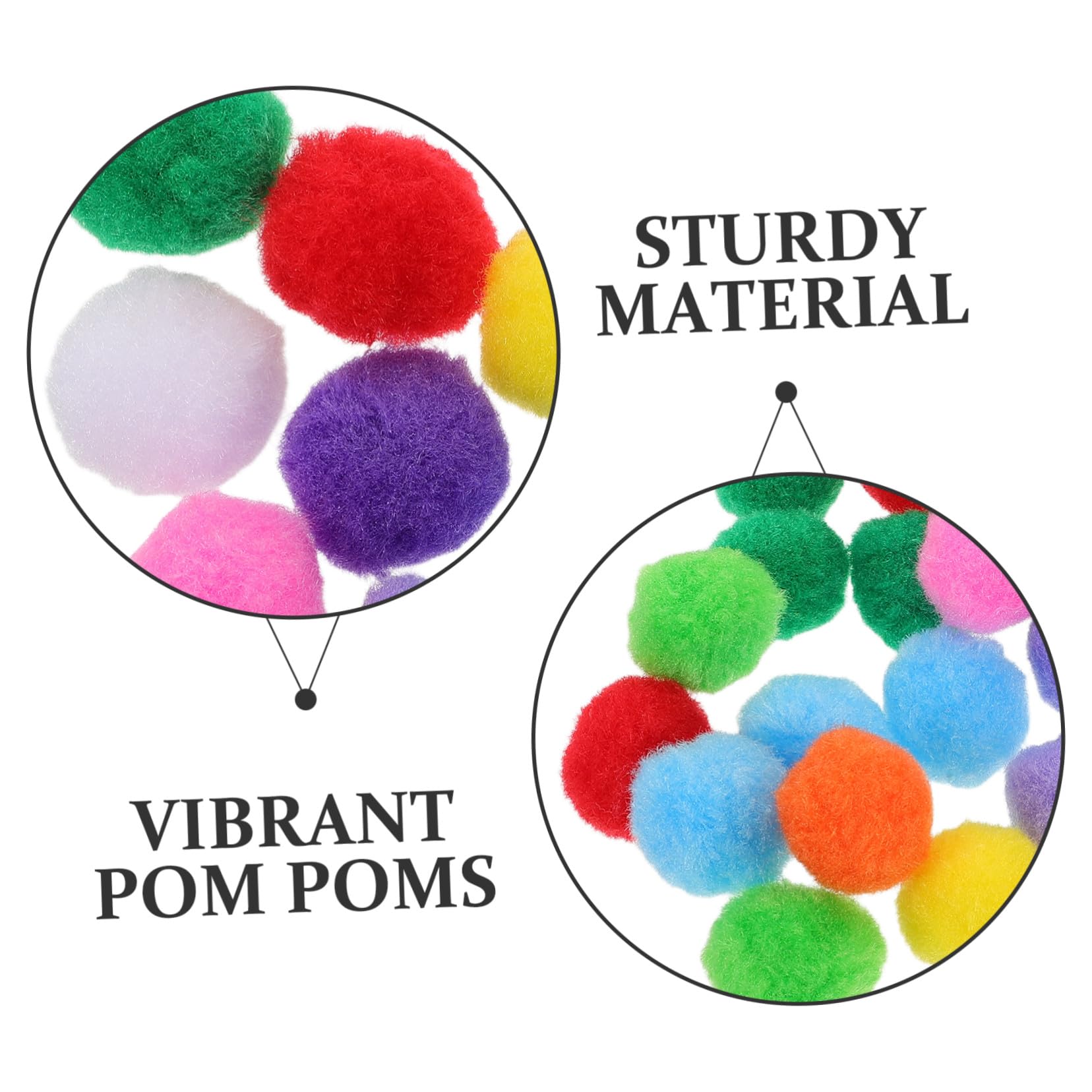 Pompons de Cheerleading en Peluche 3cm, Lot de 1000 Pièces, Multicolores