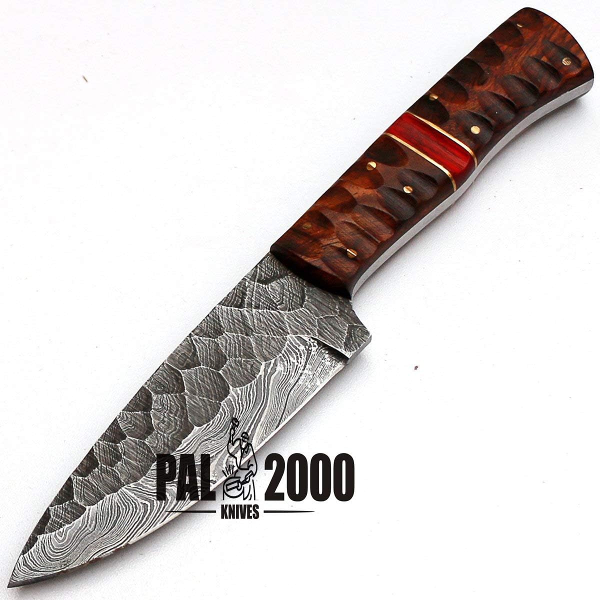PAL 2000 KNIVES Handmade Damascus Steel 8.4 Inches Hunting Knife with Sheath 8670