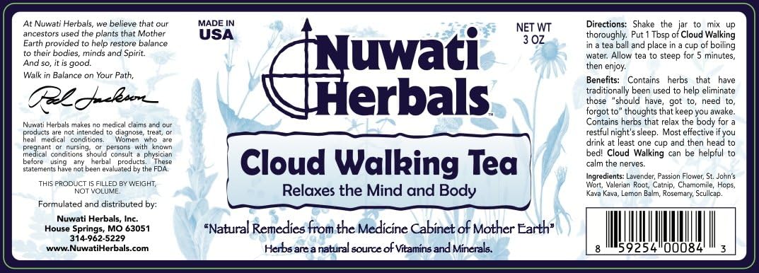 Nuwati Herbals Cloud Walking Herbal Tea Blend – Promotes Rest and Relaxation – Loose Leaf Tea, 3 Ounces