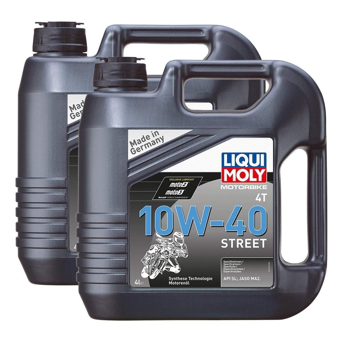 2x LIQUI MOLY 1243 Motorbike 4T Motorrad Racing Moto Street Motoröl 10W-40 4L