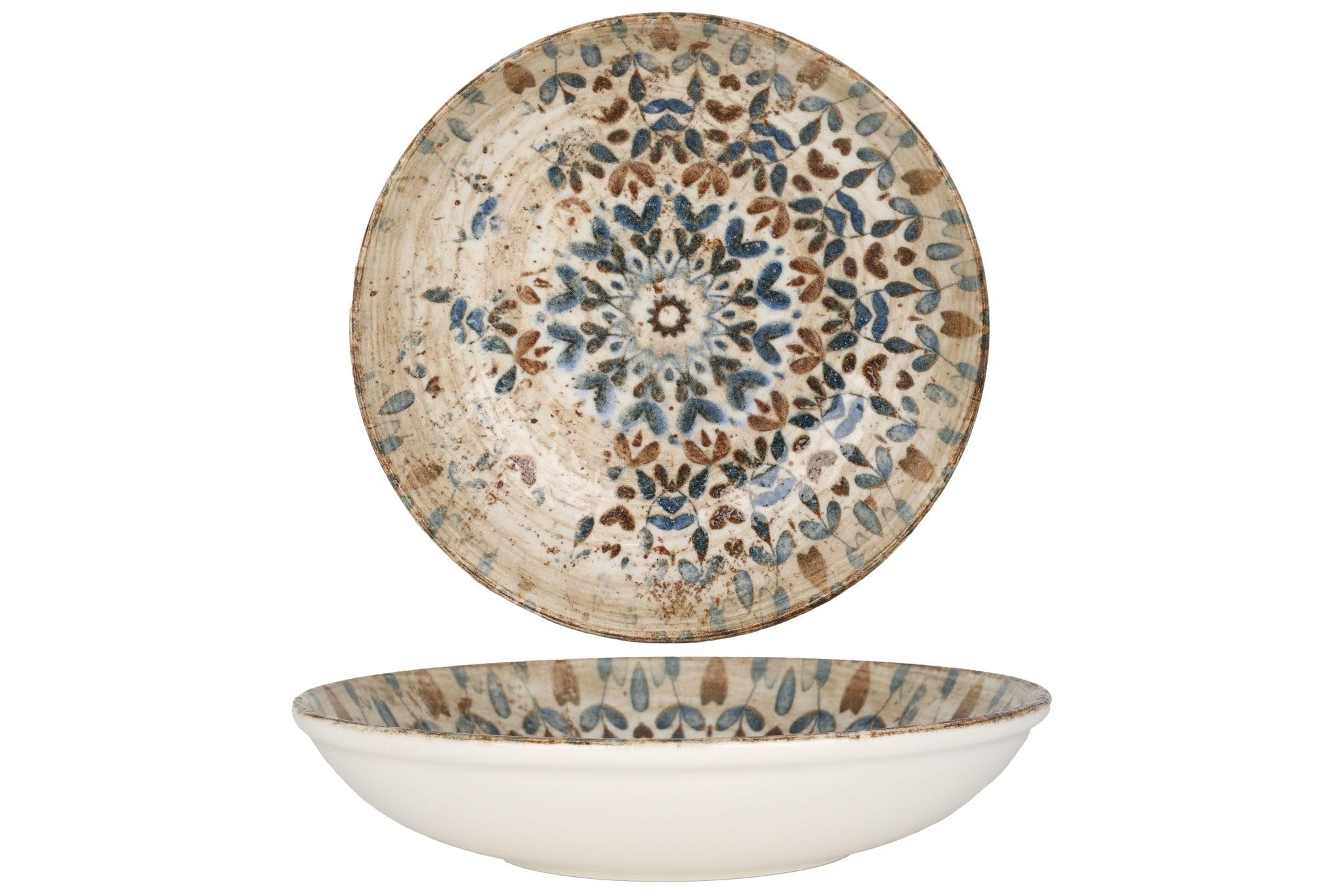 Rinart Talerz głęboki - Aztec - Porcelana - 25 cm (1200cc) - zestaw 6 sztuk