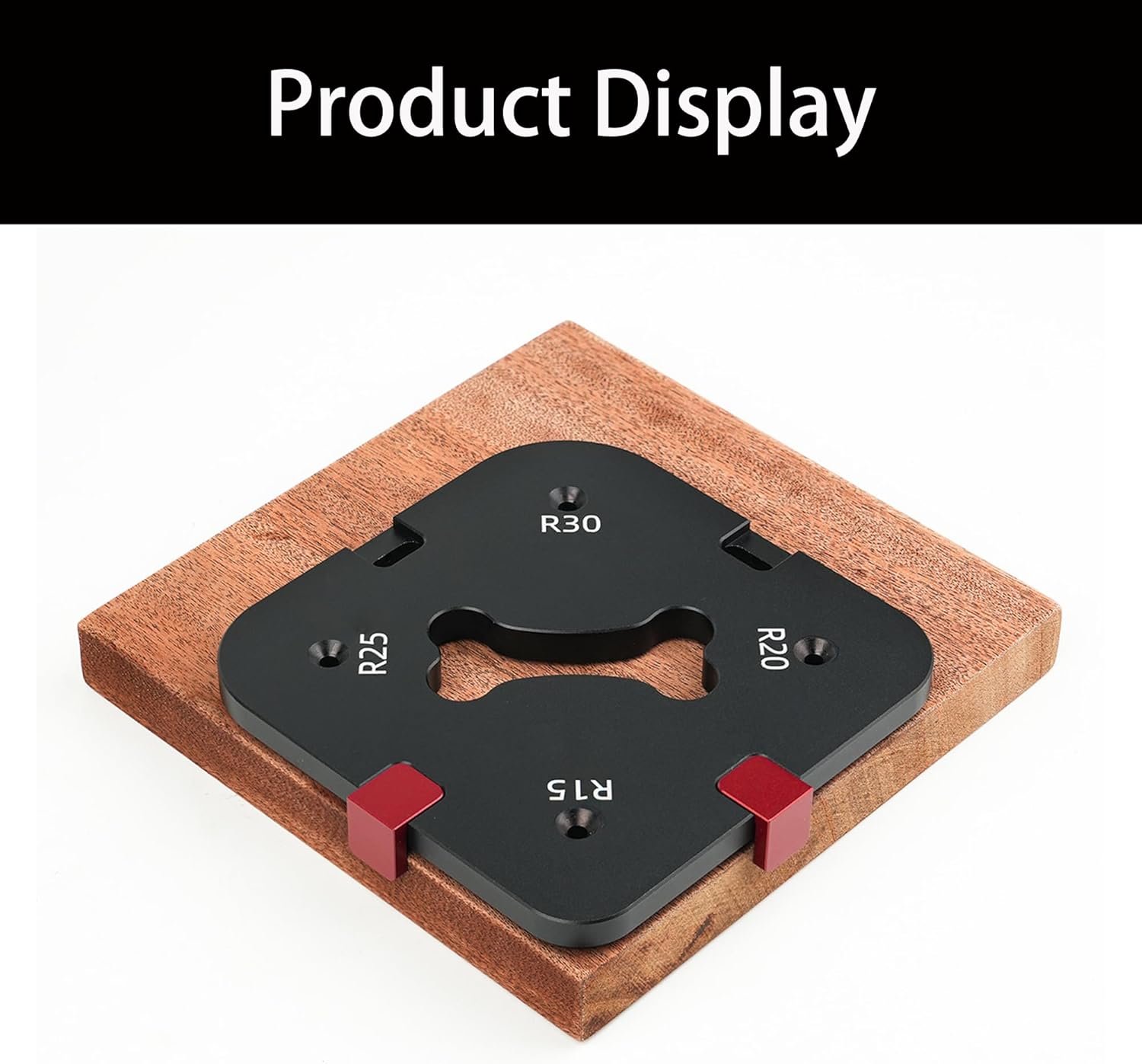 2Pcs Woodworking Radius Jig Router Templates, Aluminum Alloy Quick Change Fillet Template R15 R20 R25 R30 R35 R40 R45 R50 for Woodworking