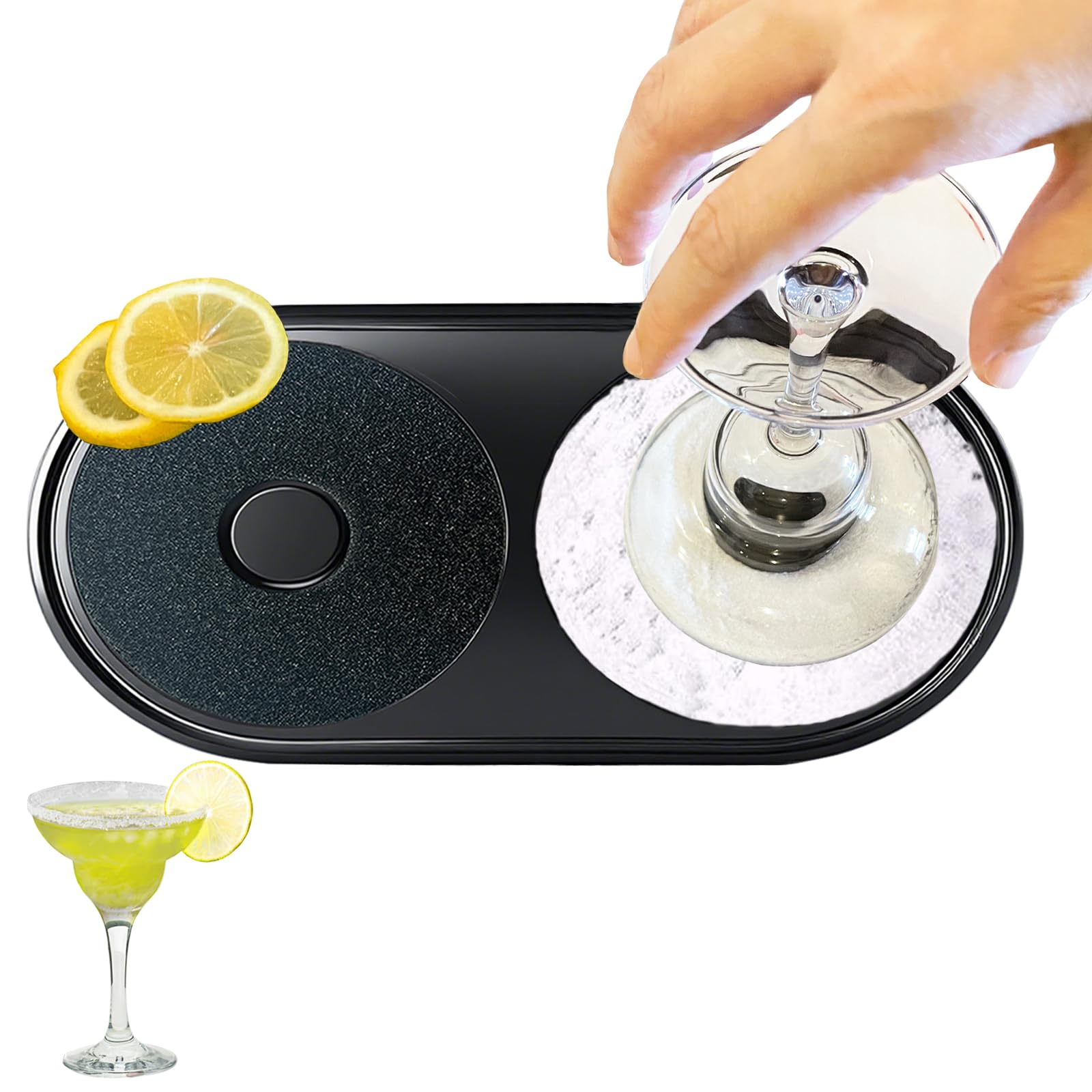 Margarita Salt Rimmer Set - Cocktail Glass Rimming -1 Margarita Salt Rimmer Set - Cocktail Glass Rimming -1