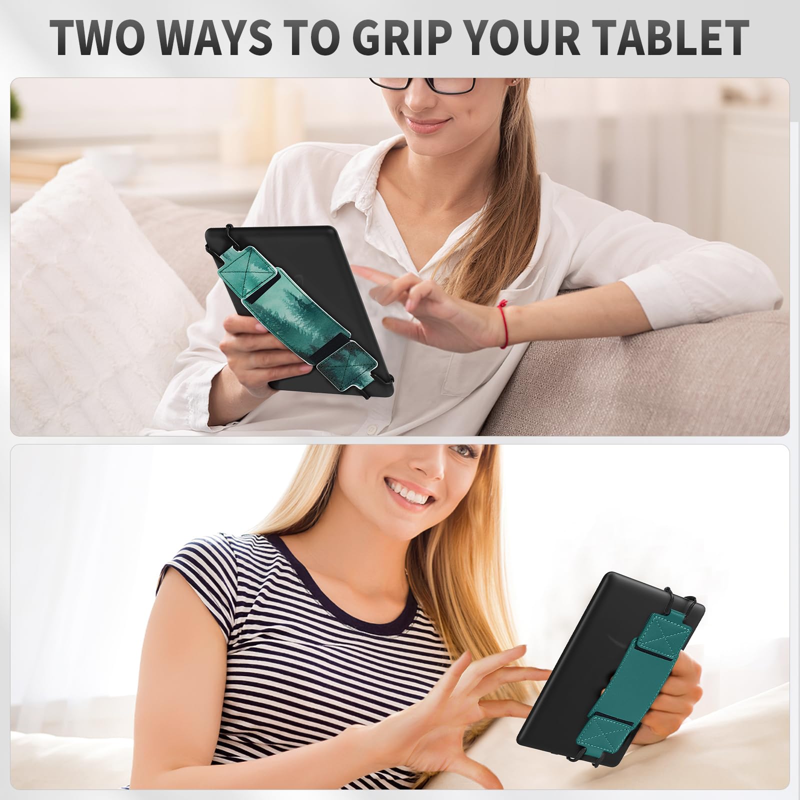 MoKo 2PC Cinturino di Sicurezza per Kindle eReader Fire Tablet, Supporto Antiscivolo ad Alta Elasticità