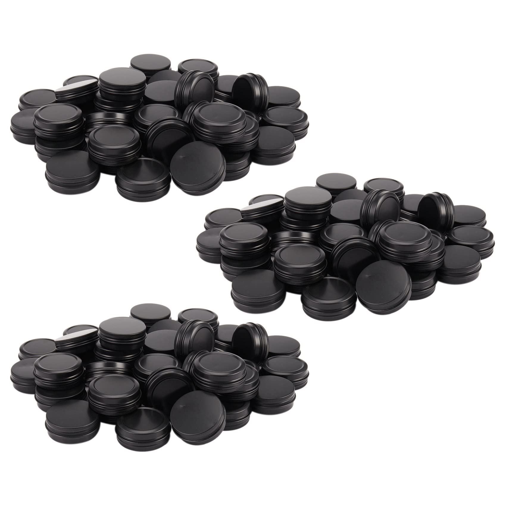 Jnchdghwa Aluminum Tin Cans - 120 Pack 1Oz / 30G Tin Container Top Cans Cosmetic Sample Candle Travel Tins