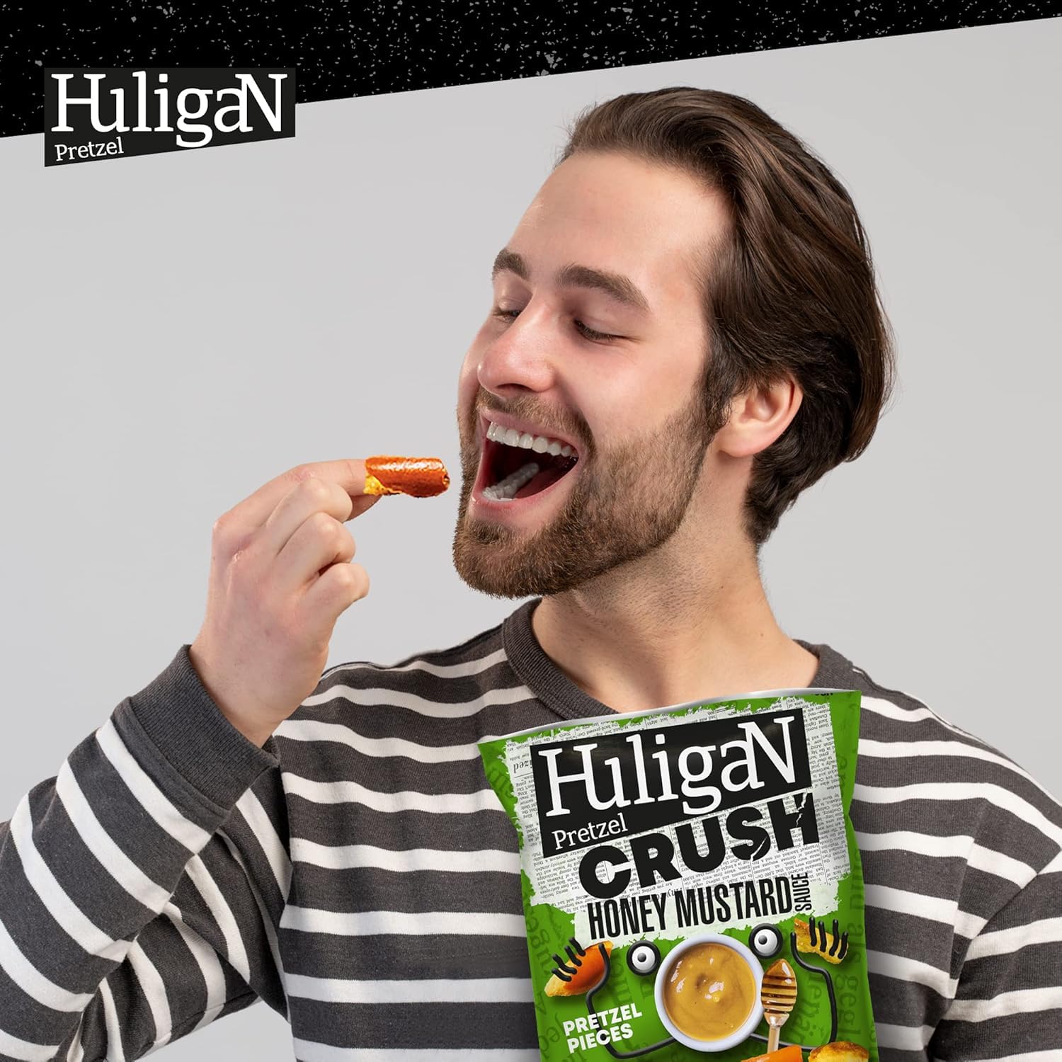 Huligan Pretzel Pieces Miel Mostaza 65g 6-Pack
