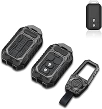 Transformer Series Car Key Cover | Premium Metal Black Soft Silicone Key Shell with Keychain for Grand Vitara, Victoris, Baleno, Fronx, Ignis, Ertiga, Dezire, Brezza (GLANZA)