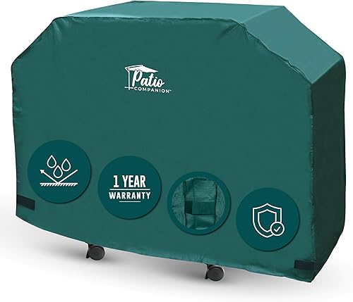 Patio Companion Essential, cubierta de parrilla de barbacoa de 80 pulgadas, material resistente, impermeable y resistente a la intemperie, cubierta