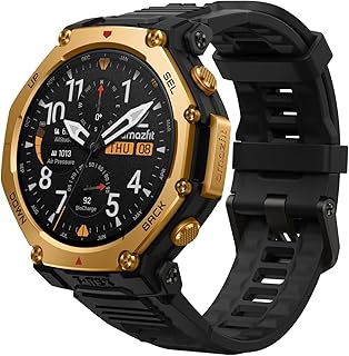 Amazfit T-Rex 3 Pro Montre Connectée Outdoor 48 mm, Écran AMOLED en Saphir, Lunette en Titane, GPS Double Bande, Cartes Hors Ligne, Lampe Intégrée, Autonomie 25 Jours, Smartwatch pour Android iPhone