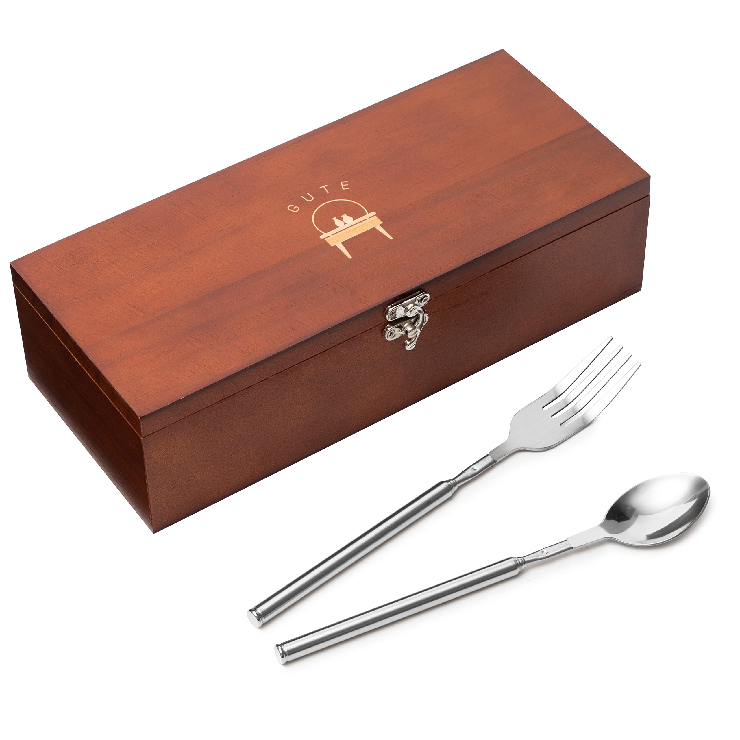 Amazon.com: Funny Gag Gift Long Handle Extendable Fork & Spoon Set