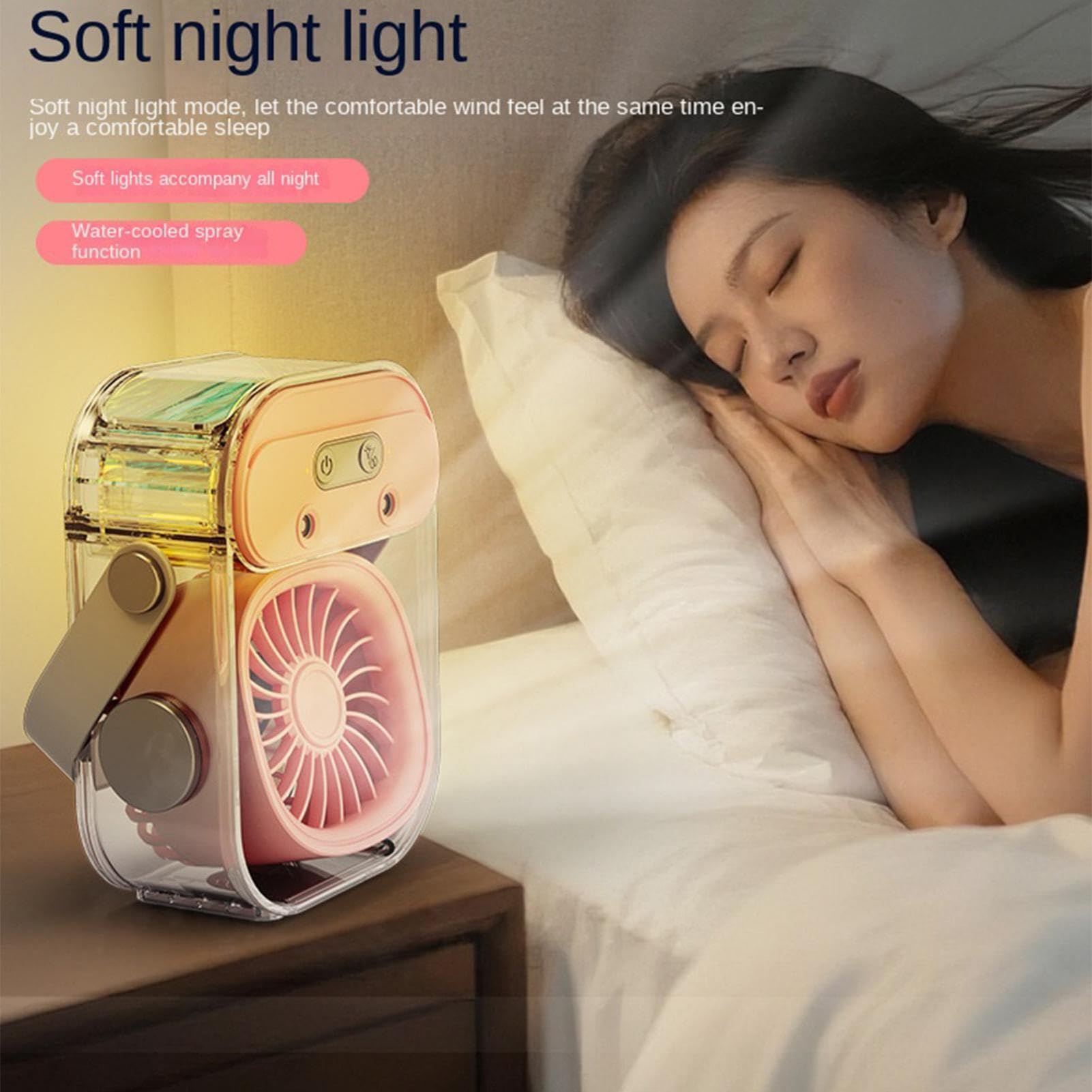 Ventilatore Portatile Con Nebulizzatore Raffrescante Silenzioso con