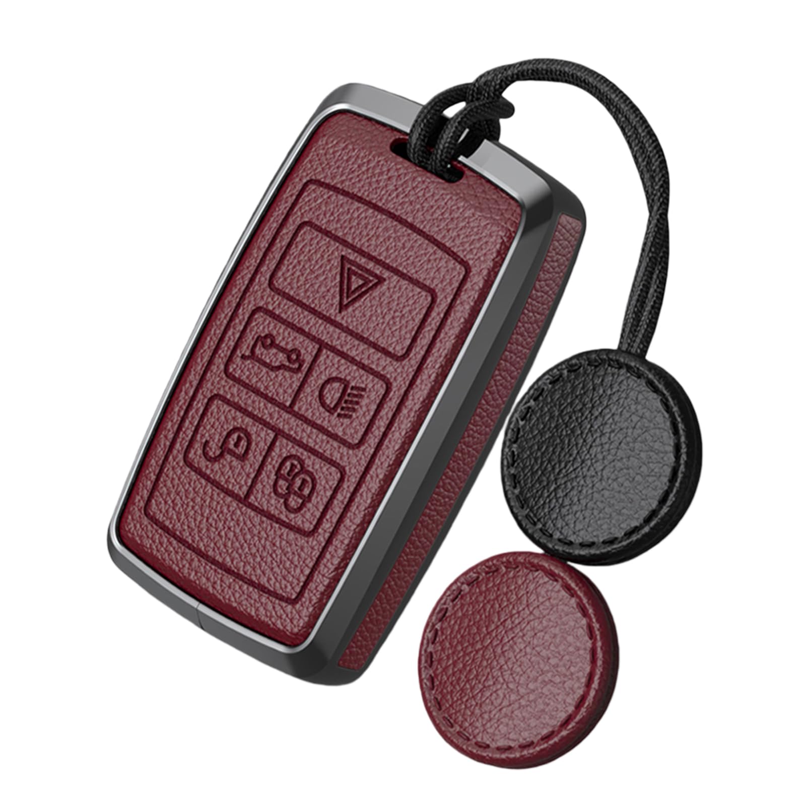 Coque de clé Range Rover Sport cuir rouge pour éviter les rayures - 7
