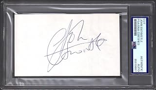 JOHN ENTWISTLE AUTOGRAPHED 3x5 CUT SIGNATURE WHO BASS PLAYER PSA SLABBED