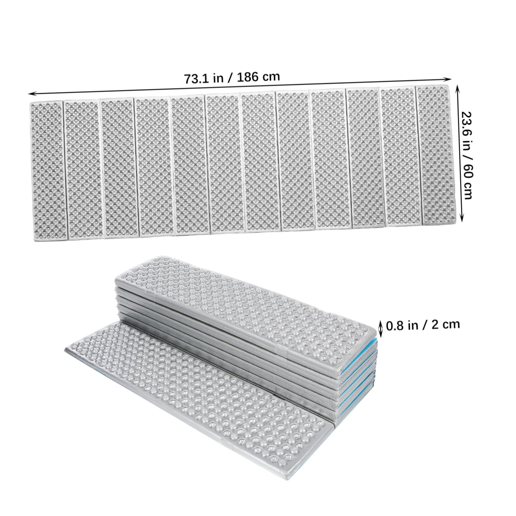 Gatuida Backpacking Sleeping Pad Closed Cell Foam Insulated Folding Camping Bed Portable Egg Crate Camping Mat