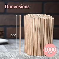 Vista 3 de Prestee - Agitador de café de madera 1000 – Palitos de madera desechables de 5.5 pulgadas de largo para café y cócteles – Mezcladores de bebidas
