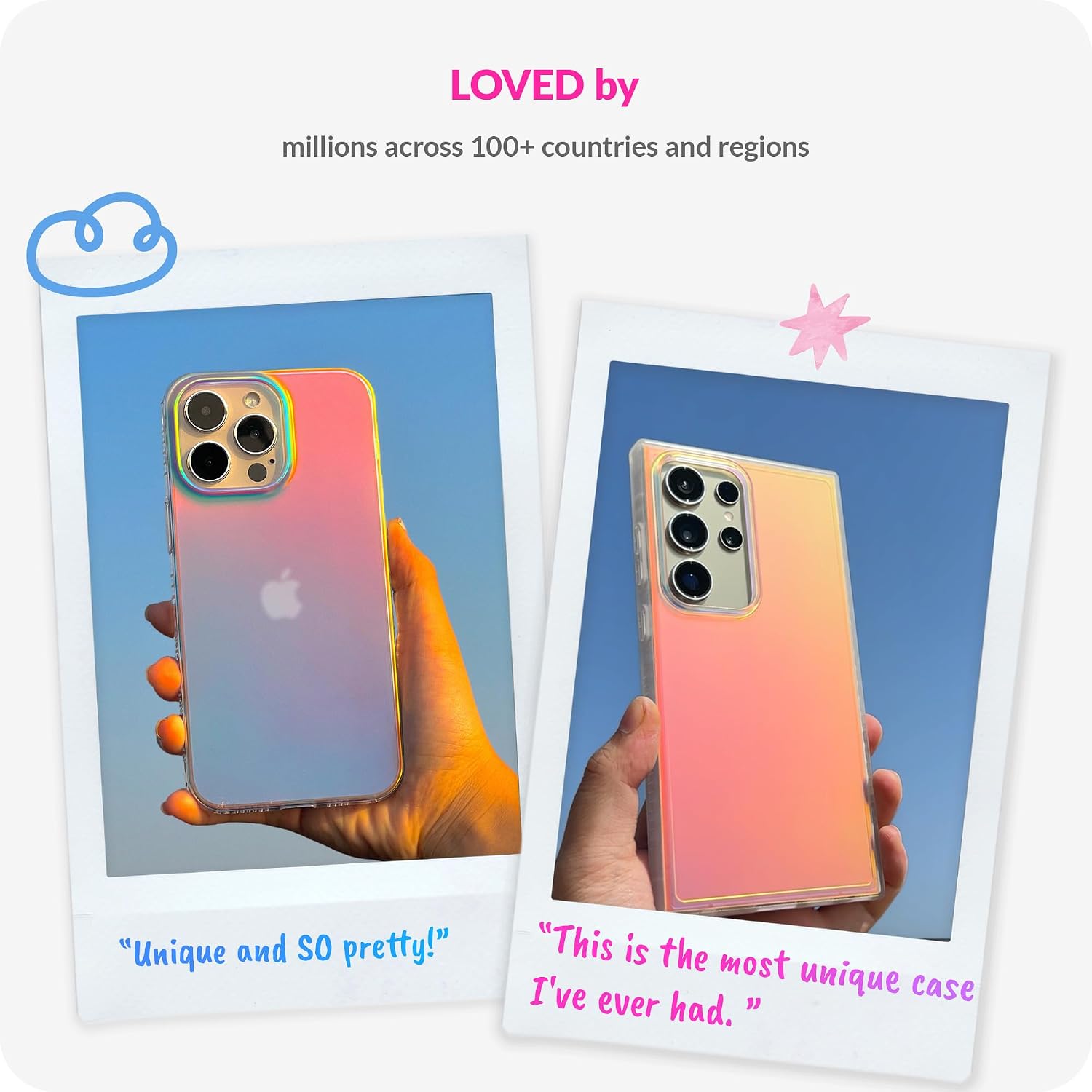 LONLI Hue for iPhone 16 Pro Max Case – Dynamic PrismGlow Holographic Iridescent Phone Cover, Slim Shock-Absorbing Protection, Cute Aesthetic Case for Women & Girls