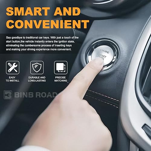 Miniatura 6 de BINB ROAD Botón de encendido de arranque sin llave del motor 2215450714 compatible con Mercedes Benz C250 C300 E350 GL350 GL450 ML350 ML350 S550