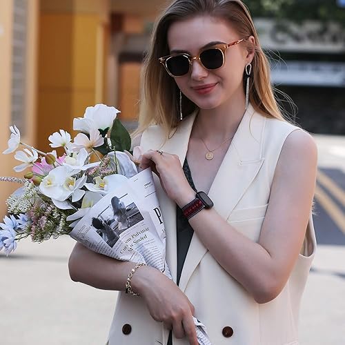 Miniatura 3 de TOYOUTHS Paquete de 2 bandas compatibles con Fitbit Versa 3 bandas de repuesto para Fitbit Sense, correa elástica de nailon, para mujeres y hombres,