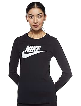 Amazon.com: Nike NSW Tee Essential Long Sleeve Icon Futura