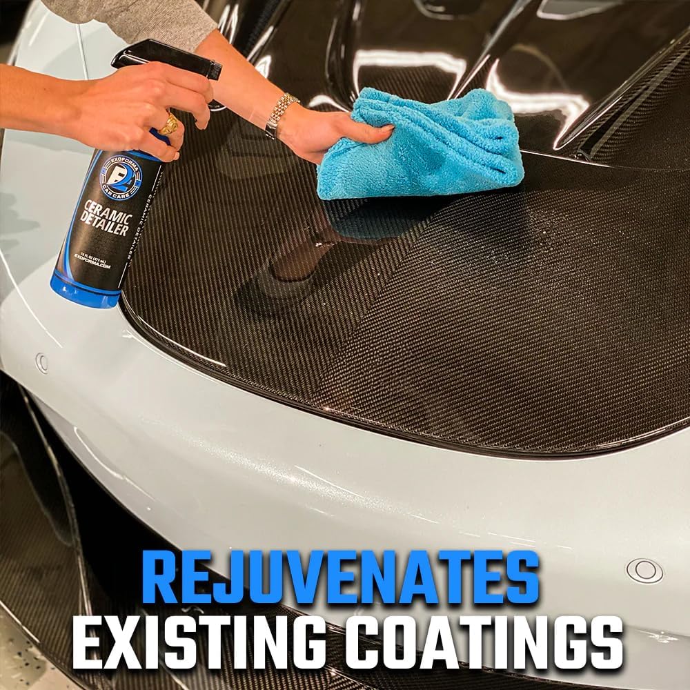 ExoForma Ceramic Detailer SiO2 Ceramic Wosk Spray - Zapewnia wysoki połysk, doskonałą długotrwałą ochronę i działanie hydrofobowe - wydłuża żywotność powłoki ceramicznej