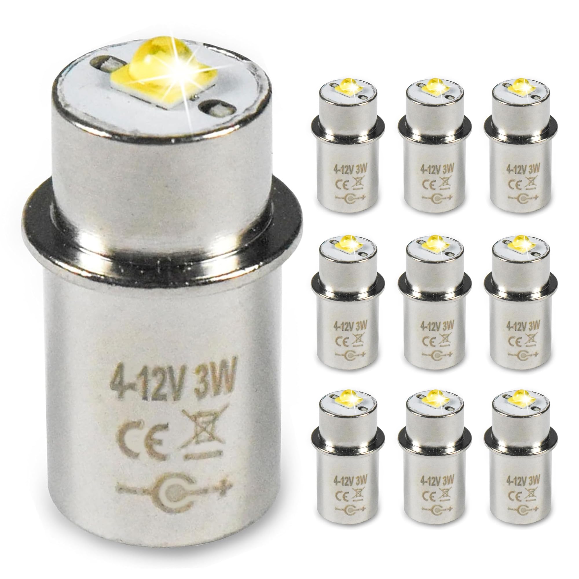 Ampoule LED HQRP 220-260 Lumens Pour Lampe Maglite - Remplace Mag-Num Star Krypton - 3W