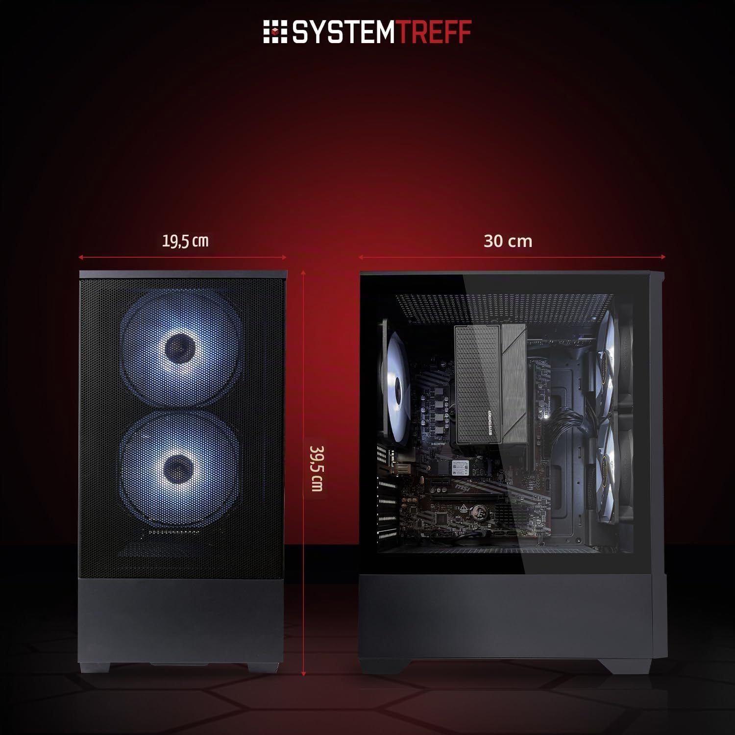 SYSTEMTREFF PC de Bureau AMD Ryzen 5 5600GT 6x4.6GHz | Radeon RX Vega 7 4K | 512Go M.2 NVMe | 16Go DDR4 RAM | Windows 11 | Ordinateur de Bureau Silencieux avec pour Usage Professionnel multimédia