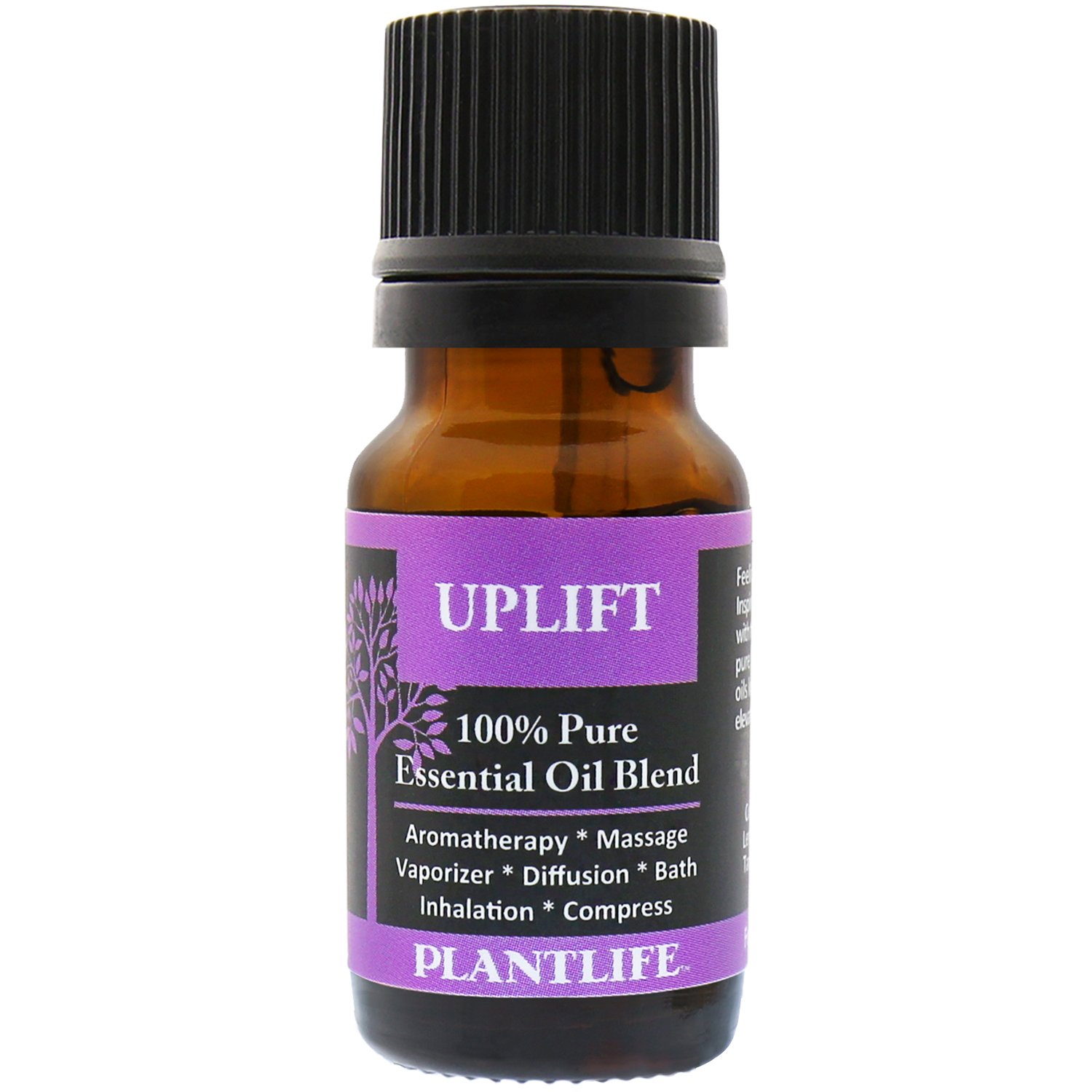 Plantlife Uplift Aromatherapy Essential Oil Blend - Straight from The Plant 100% Pure Therapeutic Grade - No Additives or Fillers - Made in California 10 ml